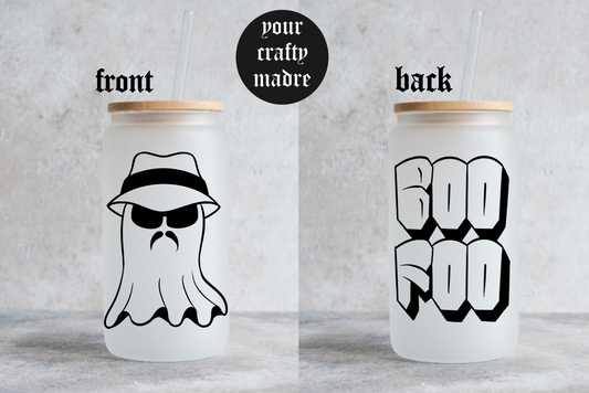 Ghost + Boo Foo Frosted Glass Cup