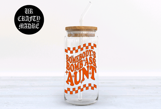 Bomb Aunt Glass Beer Can